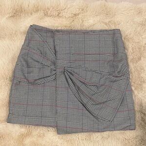 by the way. Black and White Plaid Mini Skirt